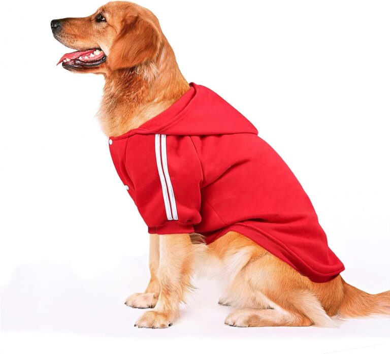NAMSAN Ropa para Perros con Capucha para Mascotas, Ropa de Invierno Suave y cómoda, Adecuada para Perros medianos y Grandes, rojo-4XL