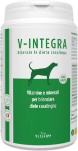 V-INTEGRA Cane Adulto (Perro Adulto) - Suplemento Completo Rico en vitaminas y minerales para la Dieta casera y Barf de los Perros - 200g - Made in Italy