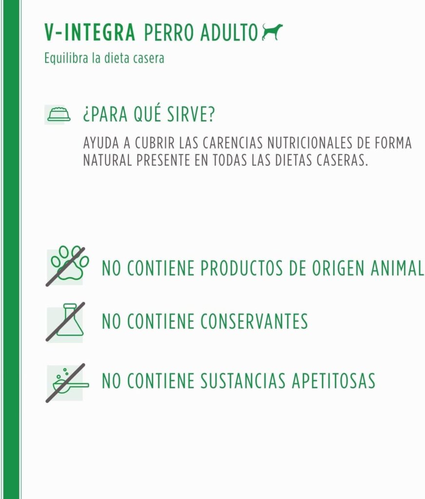 V-INTEGRA Cane Adulto (Perro Adulto) - Suplemento Completo Rico en vitaminas y minerales para la Dieta casera y Barf de los Perros - 200g - Made in Italy