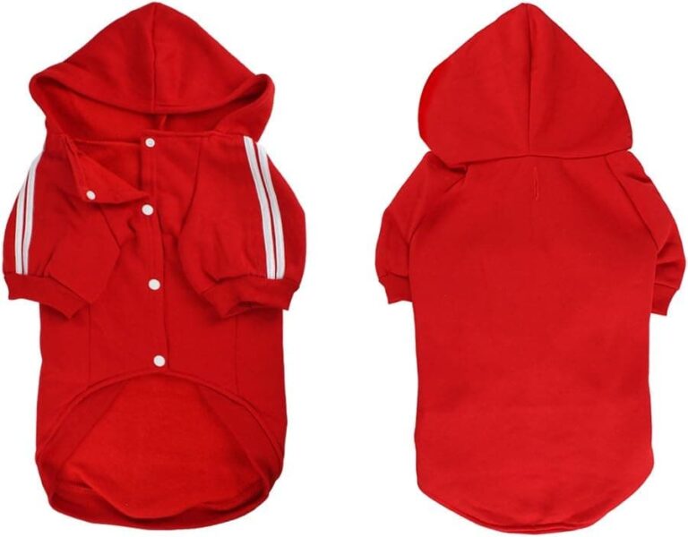 NAMSAN Ropa para Perros con Capucha para Mascotas, Ropa de Invierno Suave y cómoda, Adecuada para Perros medianos y Grandes, rojo-4XL