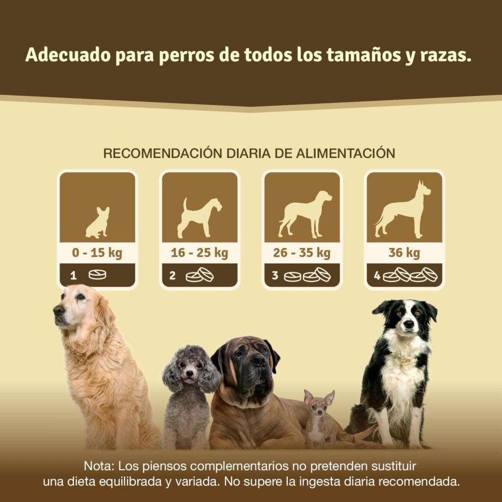 Los comprimidos condroprotector perros para articulaciones Veddelholzer con MSM, harpagófito glucosamina colágeno para fortalecer los huesos, fabricadas en Alemania, 125 cápsulas con hialurón y Omega3