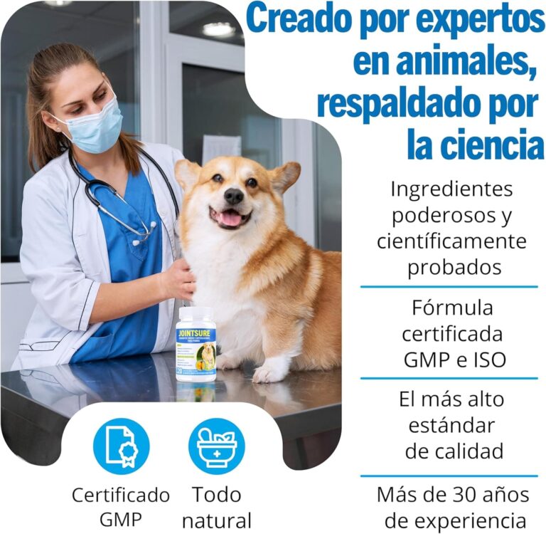 JOINTSURE Condroprotector Perros I con gran concentración de mejillon labios verdes, glucosamina y condroitina natural I suplemento antiinflamatorio para articulaciones I 120 comprimidos