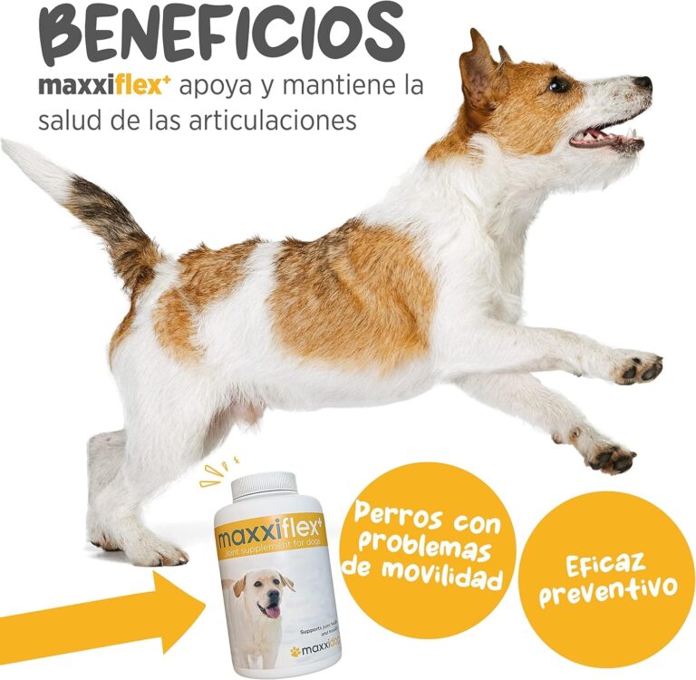 maxxipaws maxxiflex+ Caderas y Articulaciones - Suplemento Condroprotector para Perros Adultos - 120 Comprimidos