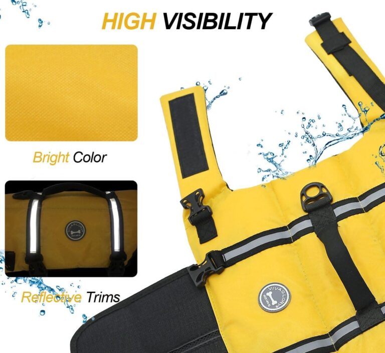 VIVAGLORY Chaleco Salvavidas Ripstop para Perros