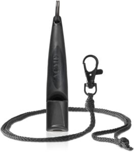 ACME Silbato para Perros n.º 211,5 (actualización de 2023) con Banda de Silbato en Negro Mate | Alpha | Ideal para la devolución de Llamada | Gran Alcance | frecuencia estandarizada (Negro)