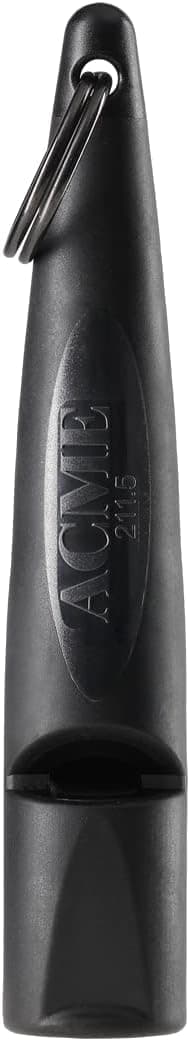 ACME Silbato para Perros n.º 211,5 (actualización de 2023) con Banda de Silbato en Negro Mate | Alpha | Ideal para la devolución de Llamada | Gran Alcance | frecuencia estandarizada (Negro)