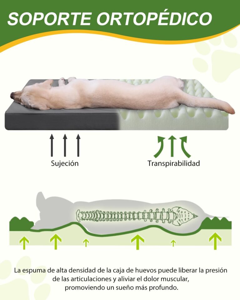 Favodormir Ortopédica Cama Perros Grande Impermeable,Doble Cara De Cuero Sintético,Colchón Perro,Dog Bed,Funda Extraíble Lavable,Colchoneta,Gris,104x68x8cm