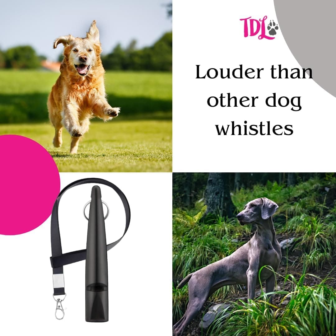 TDL - Silbato de entrenamiento para perros con cordón, silbato para perros con tono fuerte y sólido y sonido de gran alcance