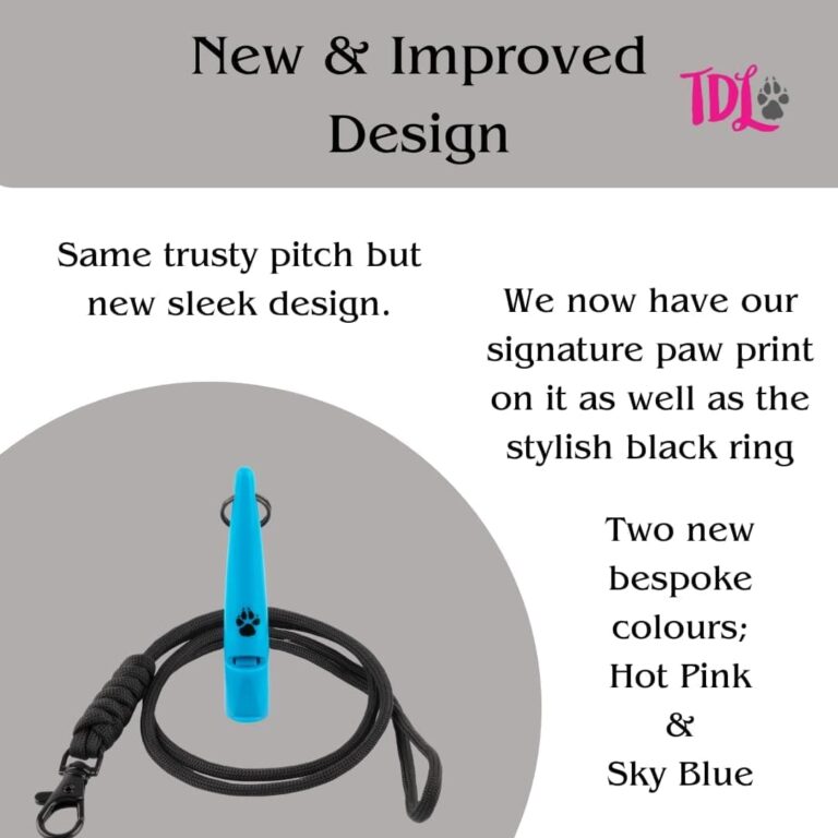 TDL - Silbato de entrenamiento para perros con cordón, silbato para perros con tono fuerte y sólido y sonido de gran alcance