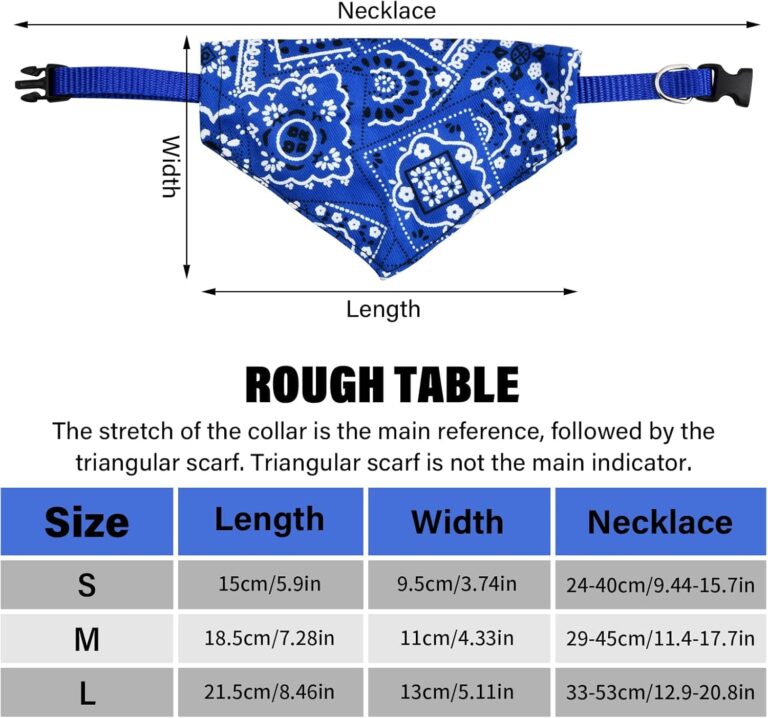 4Pcs Bandanas de Perros,Pañuelos para Perros,Bufanda de Mascota Ajustable