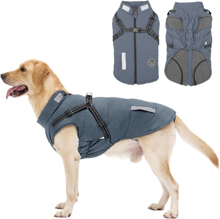 Abrigo Invierno Perro, Abrigo Impermeable para Perros Resistente al Viento