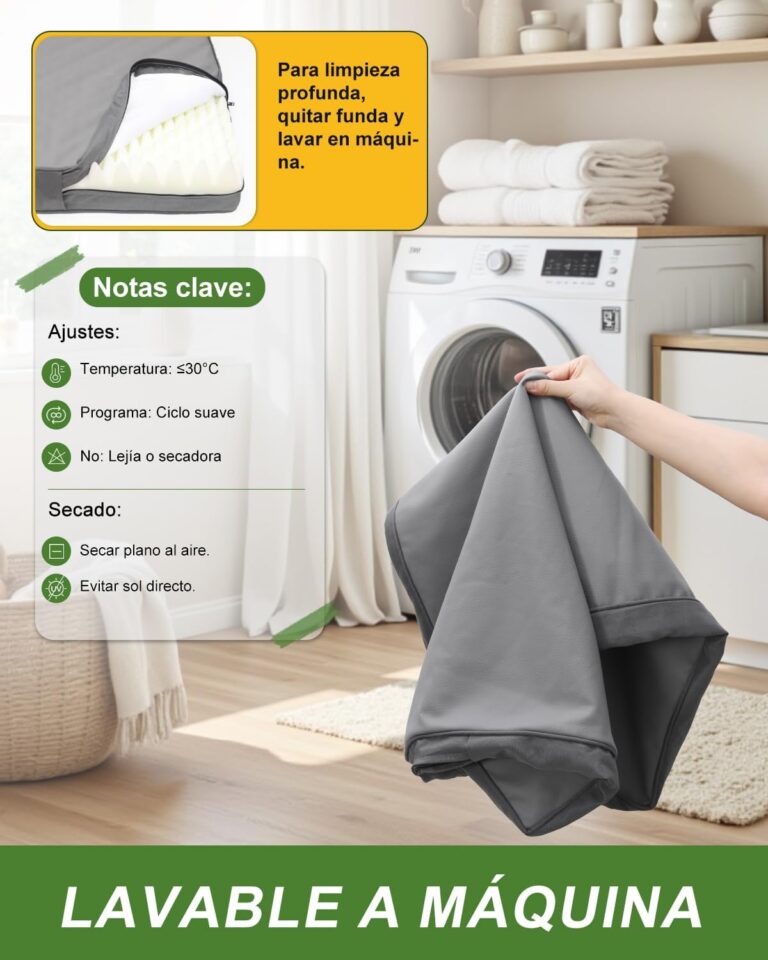 Favodormir Ortopédica Cama Perros Grande Impermeable,Doble Cara De Cuero Sintético,Colchón Perro,Dog Bed,Funda Extraíble Lavable,Colchoneta,Gris,104x68x8cm