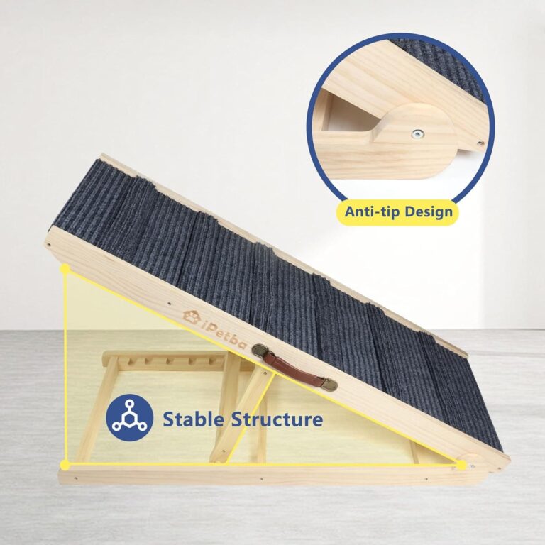 iPetba Rampa para Perros pequeños o Grandes Escalera para Perros para Cama y Sofá Plegable y Ajustable