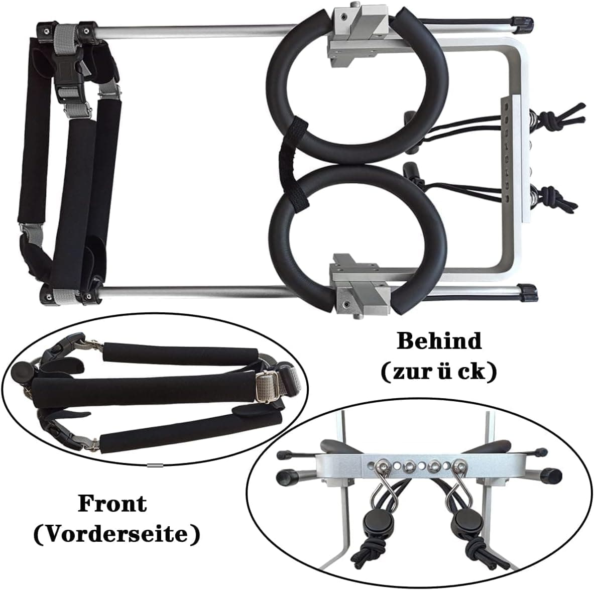 KAJILE Silla de Ruedas ajustanble de 2 Ruedas Para Perros Pequeños,Tamaño XXXS-3 Rara La Rehabilitación de las patas traseras