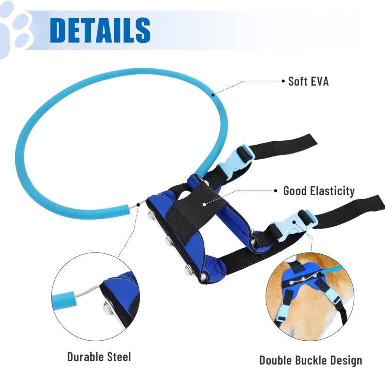 LetPetRun Arnés de halo para perro ciego, collar protector para perros ciegos