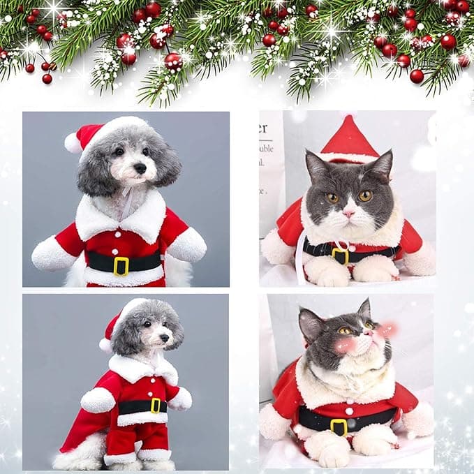Navidad Ropa para Mascotas, Patrón navideño Prendas de Punto Cálido