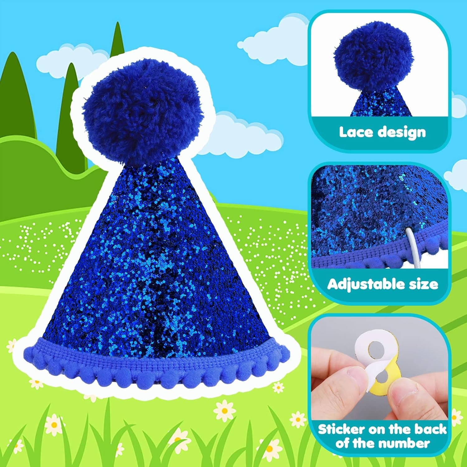 Cobee Juego de gorro de cumpleaños para perro